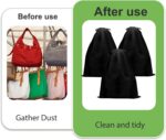 15Pcs Black Dust Bags for Purses, Non Woven Fabric Dust Bags for Storing Shoes Boots(15.7×19.7in) - Image 5