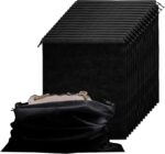 15Pcs Black Dust Bags for Purses, Non Woven Fabric Dust Bags for Storing Shoes Boots(15.7×19.7in)