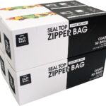 24/7 Bags- Quart Zip Storage Bags, 200 Count, Double Zipper Seal, Easy Grip Open Tabs, Write-On Space, BPA-Free & Heavy Duty, Microwave Safe, Non-StandUp