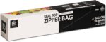 24/7 Bags- Quart Zip Storage Bags, 200 Count, Double Zipper Seal, Easy Grip Open Tabs, Write-On Space, BPA-Free & Heavy Duty, Microwave Safe, Non-StandUp - Image 9