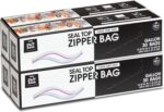 24/7 Bags- Quart Zip Storage Bags, 200 Count, Double Zipper Seal, Easy Grip Open Tabs, Write-On Space, BPA-Free & Heavy Duty, Microwave Safe, Non-StandUp - Image 7