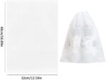 50 Pack Transparent Shoe Bags Travel Shoe Bags Non-woven Fabric Disposable Drawstring Dust Covers Shoes Storage Organizers Pouch for Sneaker Cross Trainer Tote Handbags Purses Running Shoes - Image 2