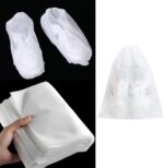 50 Pack Transparent Shoe Bags Travel Shoe Bags Non-woven Fabric Disposable Drawstring Dust Covers Shoes Storage Organizers Pouch for Sneaker Cross Trainer Tote Handbags Purses Running Shoes - Image 6