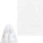 50 Pack Transparent Shoe Bags Travel Shoe Bags Non-woven Fabric Disposable Drawstring Dust Covers Shoes Storage Organizers Pouch for Sneaker Cross Trainer Tote Handbags Purses Running Shoes