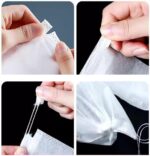 50 Pack Transparent Shoe Bags Travel Shoe Bags Non-woven Fabric Disposable Drawstring Dust Covers Shoes Storage Organizers Pouch for Sneaker Cross Trainer Tote Handbags Purses Running Shoes - Image 3