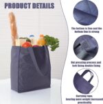 50Pcs Reusable Non Woven Shopping Bags Large Foldable Totes Bag with Handles Grocery Handbag Bulk for Boutiques - Image 4