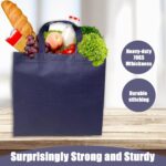50Pcs Reusable Non Woven Shopping Bags Large Foldable Totes Bag with Handles Grocery Handbag Bulk for Boutiques - Image 5