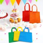 Aneco 25 Pack Reusable Non-woven Party Favor Bags 9.5×9.5 Inch Rainbow Gift Bag Goodie Treat Bags with Handles for Wedding Birthday Party - Image 7