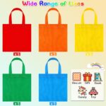 Aneco 25 Pack Reusable Non-woven Party Favor Bags 9.5×9.5 Inch Rainbow Gift Bag Goodie Treat Bags with Handles for Wedding Birthday Party - Image 4