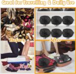 Black Travel Shoe Bags - 10 Pcs Non-Woven Packing Bags with Clear Window | 15.7" x 11.8" Waterproof Dustproof Portable Travel Shoe Storage Bag for Men and Women - Image 5
