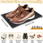 Black Travel Shoe Bags - 10 Pcs Non-Woven Packing Bags with Clear Window | 15.7" x 11.8" Waterproof Dustproof Portable Travel Shoe Storage Bag for Men and Women - Image 2