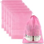 Black Travel Shoe Bags - 10 Pcs Non-Woven Packing Bags with Clear Window | 15.7" x 11.8" Waterproof Dustproof Portable Travel Shoe Storage Bag for Men and Women - Image 11
