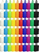 Boao Reusable Non Woven Tote Bags with Handle Bulk, 14 x 10 Inch | Foldable Grocery Tote Bag for Party, Shopping, DIY Painting, Birthday, Baby Shower