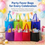 Boao Reusable Non Woven Tote Bags with Handle Bulk, 14 x 10 Inch | Foldable Grocery Tote Bag for Party, Shopping, DIY Painting, Birthday, Baby Shower - Image 7