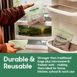 Compostic Compostable XL Sandwich Bags, 60 Ct Starter, Zip-Seal | Zip-Seal, Freezer & Microwave Safe, Home Compostable, BPA & GMO Free, DIN CERTCO Certified - Image 3