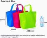 DZTIAN 36 Pack 13" 12 Colors Multi-Color Reusable Tote Gift One Side Blank Non-woven Colored Treat, Fabric Tote, Commodity snack bag - Image 3
