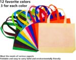 DZTIAN 36 Pack 13" 12 Colors Multi-Color Reusable Tote Gift One Side Blank Non-woven Colored Treat, Fabric Tote, Commodity snack bag - Image 4