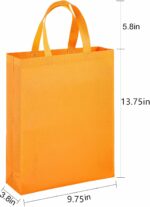 DZTIAN Supersize 10 Pack Reusable Non Woven Gift Bags with Handles Party Fabric Tote Bags Treat Bags for Birthday Favors, Snacks 10 Colors (9.8 x 13.8 x 4 inches) - Image 3