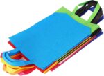 DZTIAN Supersize 10 Pack Reusable Non Woven Gift Bags with Handles Party Fabric Tote Bags Treat Bags for Birthday Favors, Snacks 10 Colors (9.8 x 13.8 x 4 inches) - Image 5