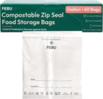 FEBU Compostable Food Storage Bags Variety Pack, 260 Count | Compostable & Biodegradable, PFAS & BPA Free, Drawer Organizer Box, 90 Snack, 90 Sandwich, 50 Quart, 30 Gallon - Image 10
