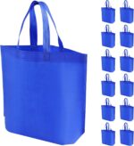 FF Uture 24 Pack Non Woven Tote Bags - Beige Reusable Shopping Bags Bulk for Grocery, DIY Craft & Party Favors (14.78x12.5x4 Inches) - Image 13