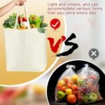 FF Uture 24 Pack Non Woven Tote Bags - Beige Reusable Shopping Bags Bulk for Grocery, DIY Craft & Party Favors (14.78x12.5x4 Inches) - Image 7