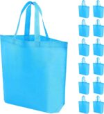 FF Uture 24 Pack Non Woven Tote Bags - Beige Reusable Shopping Bags Bulk for Grocery, DIY Craft & Party Favors (14.78x12.5x4 Inches) - Image 12