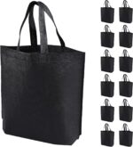 FF Uture 24 Pack Non Woven Tote Bags - Beige Reusable Shopping Bags Bulk for Grocery, DIY Craft & Party Favors (14.78x12.5x4 Inches) - Image 9