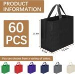 Havenwillow Reusable Grocery Bags 12.6 * 6.3 * 11.8 in - Non Woven Totes Bag with Reinforced Handles, Shopping Bags Bulk - Image 2