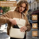 Havenwillow Reusable Grocery Bags 12.6 * 6.3 * 11.8 in - Non Woven Totes Bag with Reinforced Handles, Shopping Bags Bulk - Image 5
