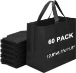 Havenwillow Reusable Grocery Bags 12.6 * 6.3 * 11.8 in - Non Woven Totes Bag with Reinforced Handles, Shopping Bags Bulk