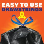 Hefty Ultra Strong 13 Gal Kitchen Trash Bags, Black, Unscented, 40ct | 13G Tall Trash Bags with Drawstrings for Kitchen, Resists Leaks, Punctures, Rips, Continuous Odor Control - Image 5