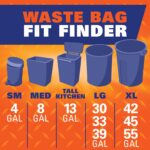 Hefty Ultra Strong 13 Gal Kitchen Trash Bags, Black, Unscented, 40ct | 13G Tall Trash Bags with Drawstrings for Kitchen, Resists Leaks, Punctures, Rips, Continuous Odor Control - Image 8