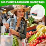 Jexine 50 Pack Non Woven Bags with Handles 13 x 15 Inch Reusable Tote Bulk Grocery Gift Bags for Shopping Birthday Party (Bright Color) - Image 5