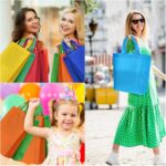 Jexine 80 Pieces Reusable Grocery Bags Bulk Non Woven Tote Bags Multicolor Gift Shopping Tote with Handles Foldable Fabric Tote for Birthday Party Shopping Treat Favor,12.6 x 15 Inch - Image 7