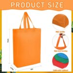 Jexine 80 Pieces Reusable Grocery Bags Bulk Non Woven Tote Bags Multicolor Gift Shopping Tote with Handles Foldable Fabric Tote for Birthday Party Shopping Treat Favor,12.6 x 15 Inch - Image 3