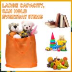Jexine 80 Pieces Reusable Grocery Bags Bulk Non Woven Tote Bags Multicolor Gift Shopping Tote with Handles Foldable Fabric Tote for Birthday Party Shopping Treat Favor,12.6 x 15 Inch - Image 4