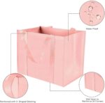MOLOVA 1 Pack Large Foldable Shopping Bag, 16" W x 13" H x 10" D, Reusable Grocery Bag, Used for Shopping - Image 3