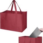 MOLOVA 1 Pack Large Foldable Shopping Bag, 16" W x 13" H x 10" D, Reusable Grocery Bag, Used for Shopping
