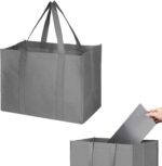 MOLOVA 1 Pack Large Foldable Shopping Bag, 16" W x 13" H x 10" D, Reusable Grocery Bag, Used for Shopping - Image 7