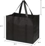 MOLOVA 1 Pack Large Foldable Shopping Bag, 16" W x 13" H x 10" D, Reusable Grocery Bag, Used for Shopping - Image 2