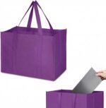 MOLOVA 1 Pack Large Foldable Shopping Bag, 16" W x 13" H x 10" D, Reusable Grocery Bag, Used for Shopping - Image 9