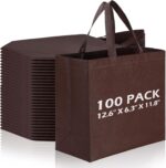 Reginary 100 PCS Non Woven Tote Bags Bulk,Green | Reusable Shopping Bags with Handles, Stores, Groceries Markets, Events Gift, Party Supplies - Image 11