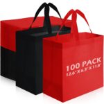 Reginary 100 PCS Non Woven Tote Bags Bulk,Green | Reusable Shopping Bags with Handles, Stores, Groceries Markets, Events Gift, Party Supplies - Image 17