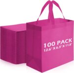 Reginary 100 PCS Non Woven Tote Bags Bulk,Navy Blue | Reusable Shopping Bags with Handles, Stores, Groceries Markets, Events Gift, Party Supplies - Image 18