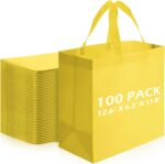 Reginary 100 PCS Non Woven Tote Bags Bulk,Navy Blue | Reusable Shopping Bags with Handles, Stores, Groceries Markets, Events Gift, Party Supplies - Image 15