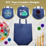 Reginary 100 PCS Non Woven Tote Bags Bulk,Navy Blue | Reusable Shopping Bags with Handles, Stores, Groceries Markets, Events Gift, Party Supplies - Image 4