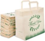Simply Cool 50 Pack Reusable Grocery Bags, Large Tote Bags Bulk, Cream | 14.5"x14"x6.6" Heavy Duty Non-woven Custom Shopping Bags with Handles, Foldable, Washable for Groceries and Commercial use - Image 13