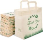 Simply Cool 50 Pack Reusable Grocery Bags, Large Tote Bags Bulk, Cream | 14.5"x14"x6.6" Heavy Duty Non-woven Custom Shopping Bags with Handles, Foldable, Washable for Groceries and Commercial use - Image 15