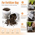 TamBee 8" x 10" Tea Bags DIY Disposable Bag Reusable Tea Bags for Loose Tea Empty Drawstring Seal String Bag Non Woven for Coffee Cook Bath Desiccant 100 Pcs - Image 5
